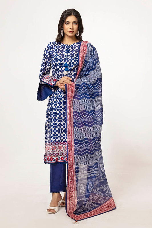 3 Piece Unstitched Printed Lawn Suit SD-52110