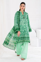 3 Piece Unstitched Printed Lawn suit CLP-42196