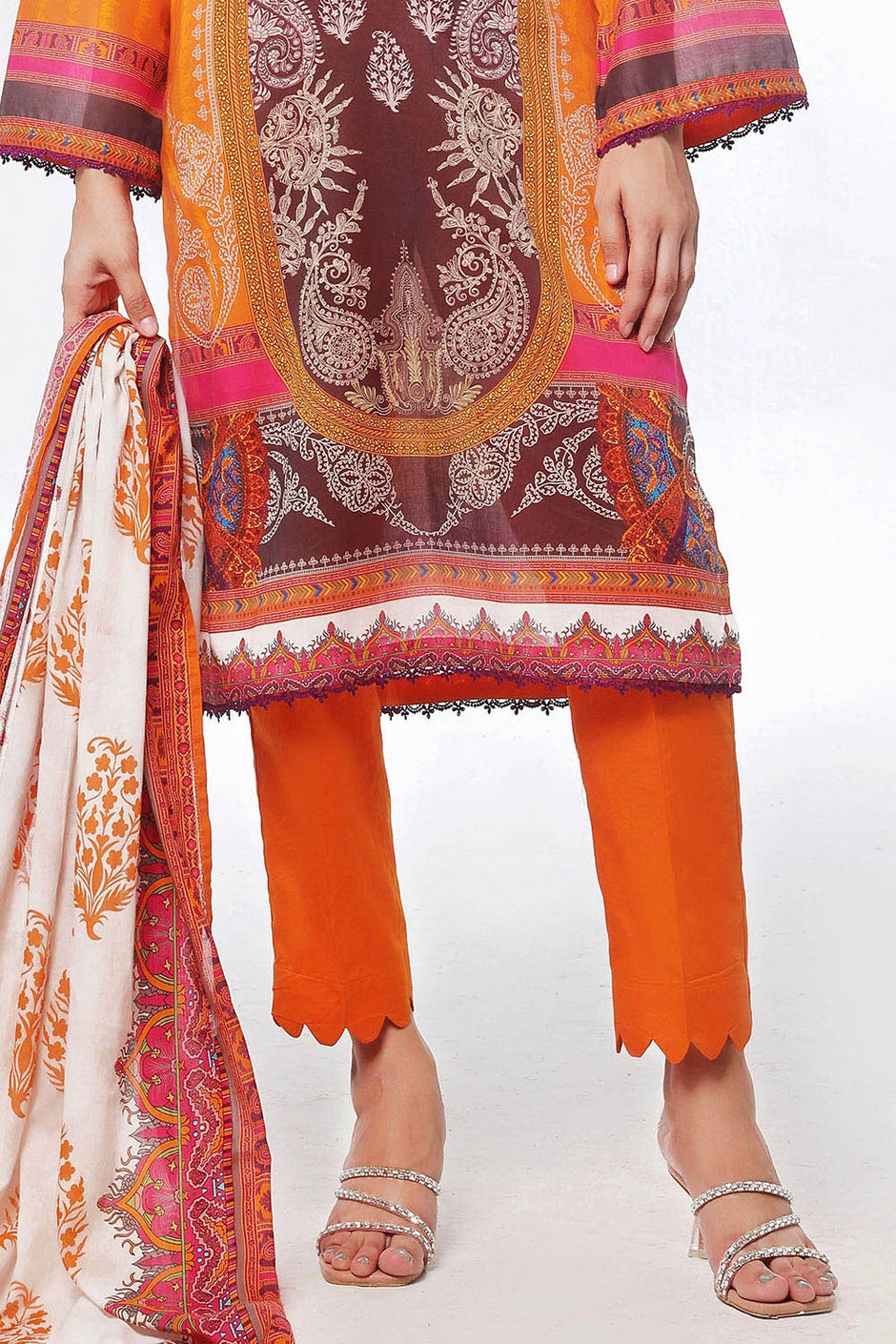 3 Piece Unstitched Printed Lawn Suit