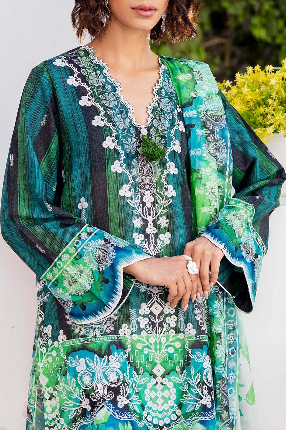 3 Piece Unstitched Printed Lawn Suit