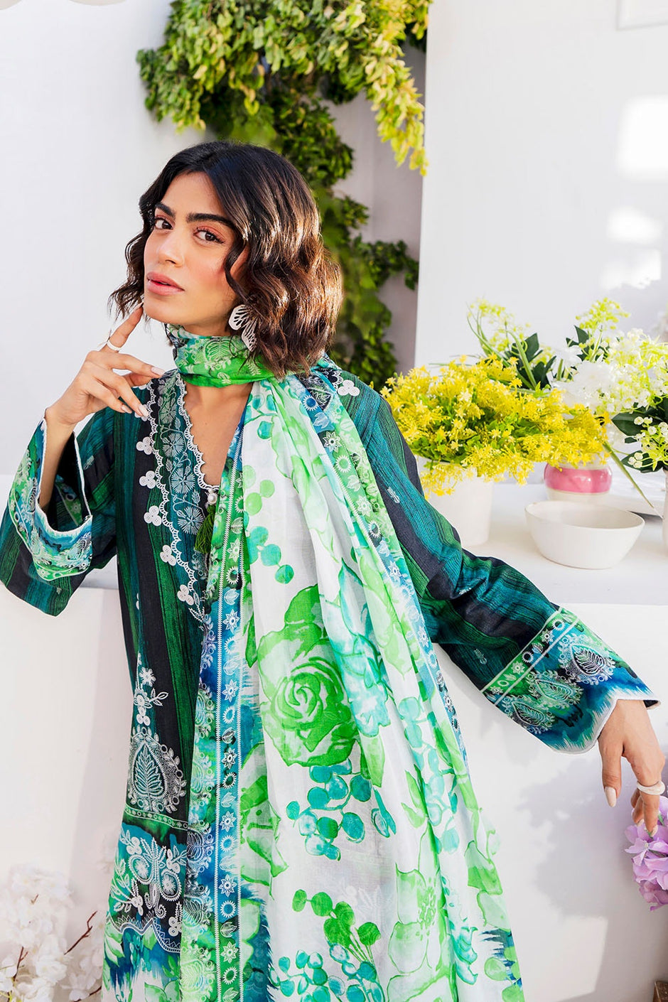 3 Piece Unstitched Printed Lawn Suit
