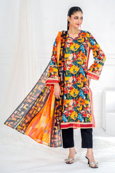 3 Piece Unstitched Printed Lawn Suit SD-52090