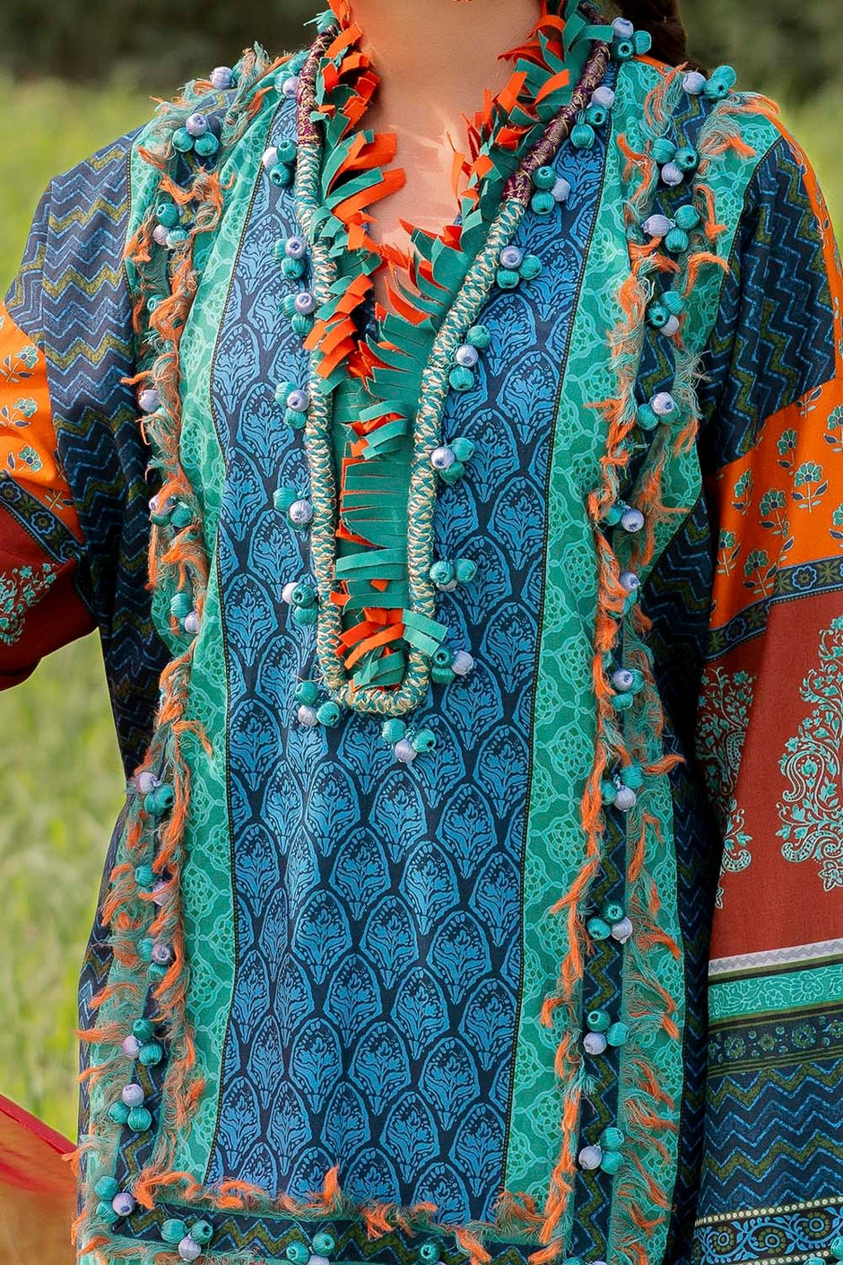 2 Piece Unstitched Printed Lawn Suit
