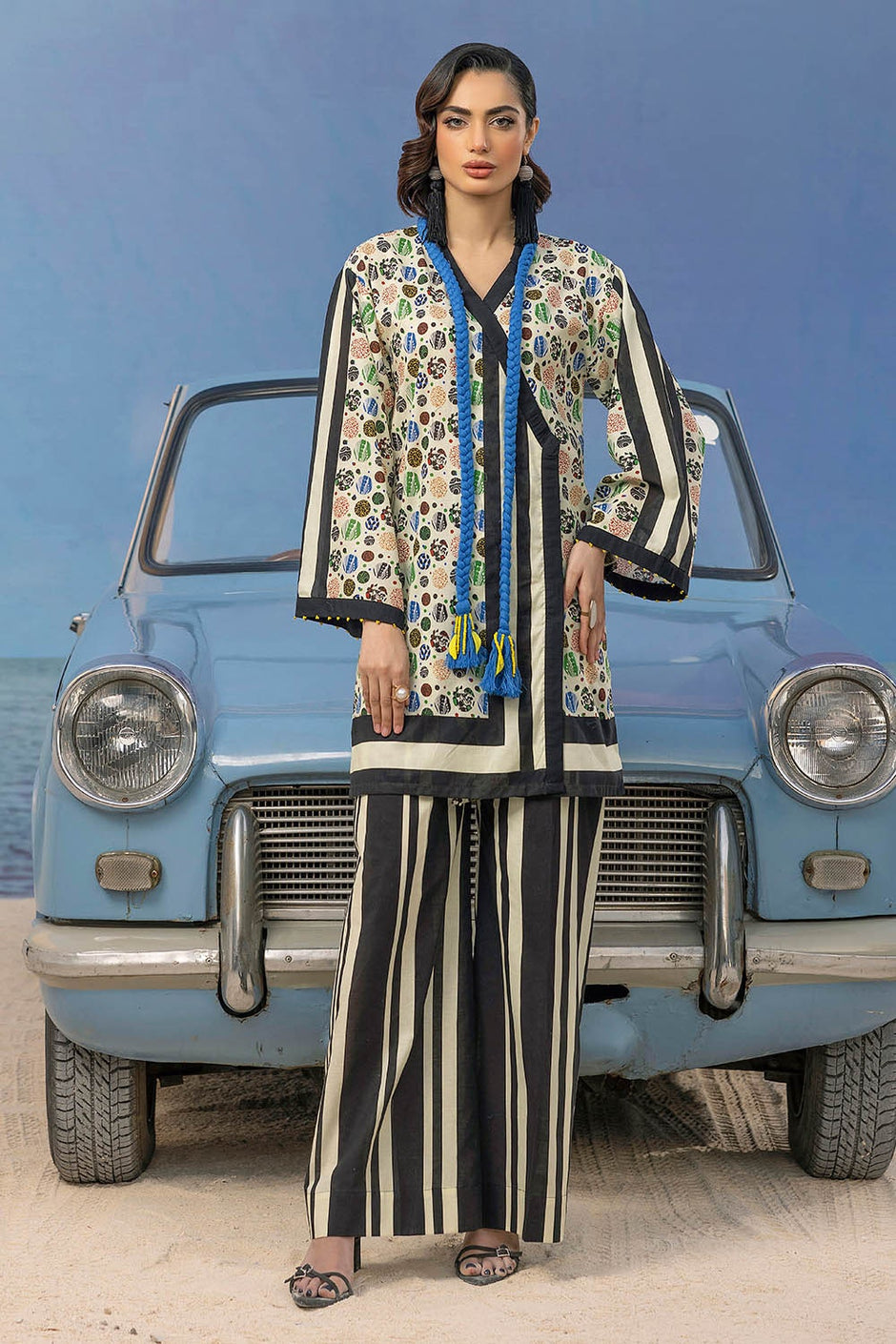 2 Piece Unstitched Printed Lawn Suit