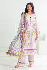 3 Piece Unstitched Embroidered Lawn Suit with Printed Tussar Silk Dupatta SP-52025