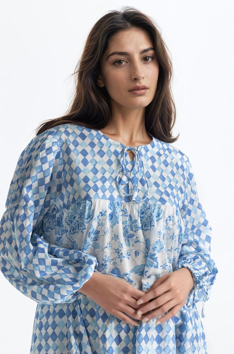 Printed Round Neck Dress WM-DRS-SS24-029