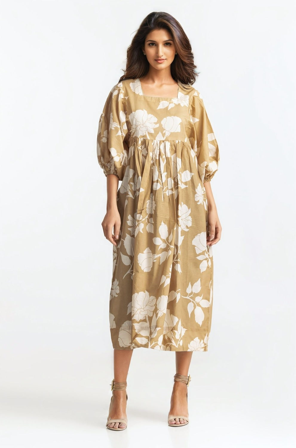 Printed Square-Neck Dress WM-DRS-SS24-027