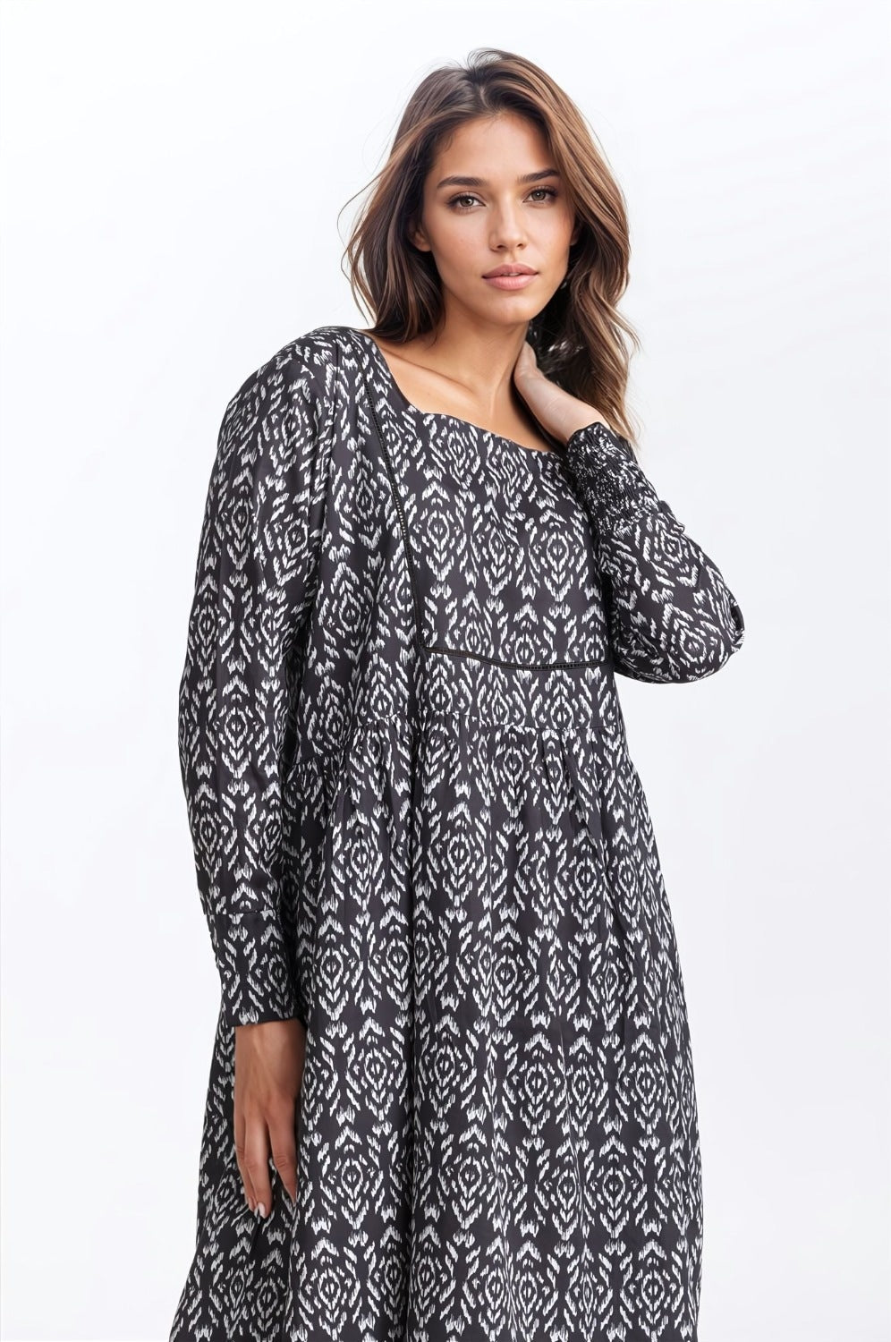 Printed Square Neck WM-DRS-SS24-021