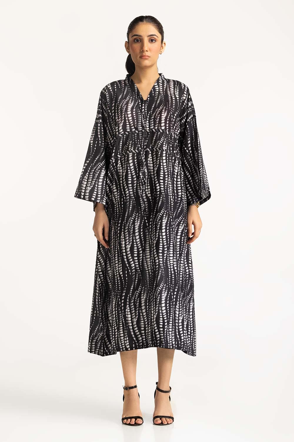 Printed V-Neck Dress WM-DRS-SS24-025