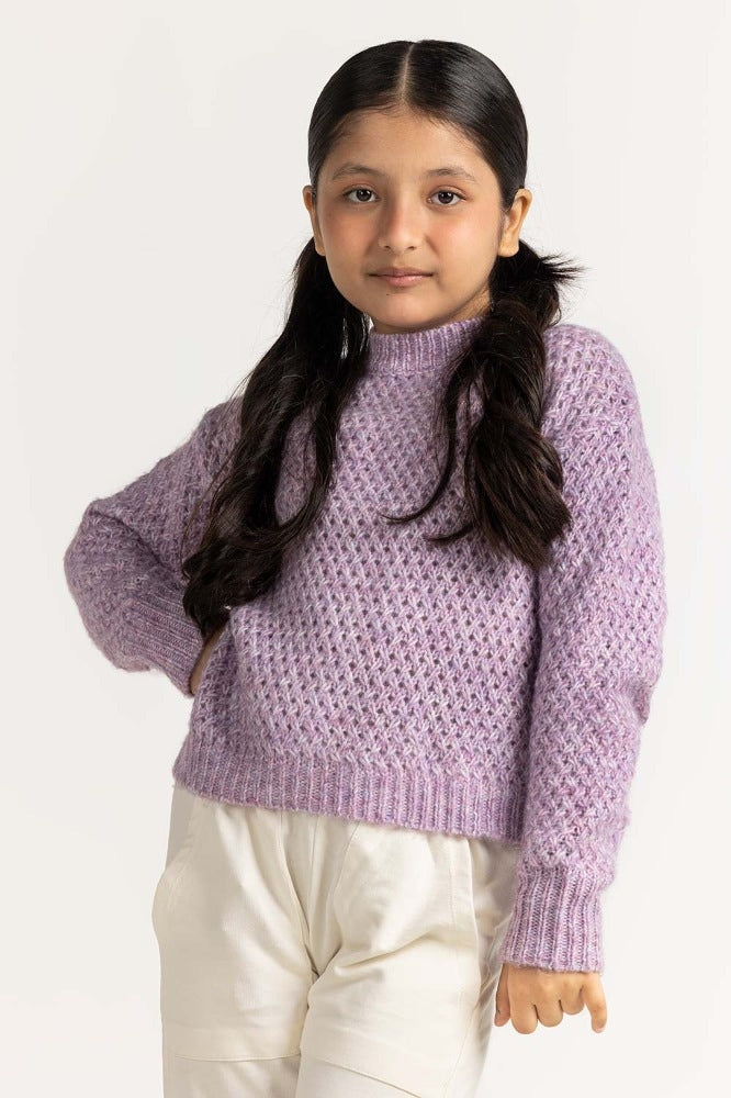 Purple Basic Sweater JG-SWT-WS23-006