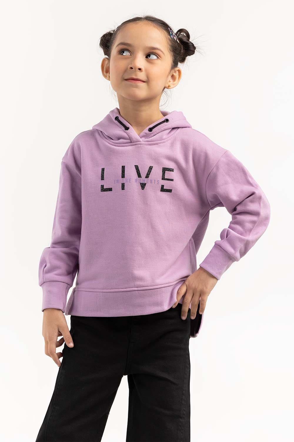 Toddler Girl Purple Hoodie 224-612-041
