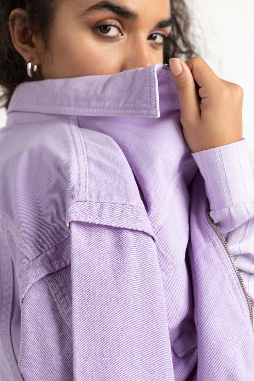 Lilac Non Denim Jacket 224-210-049
