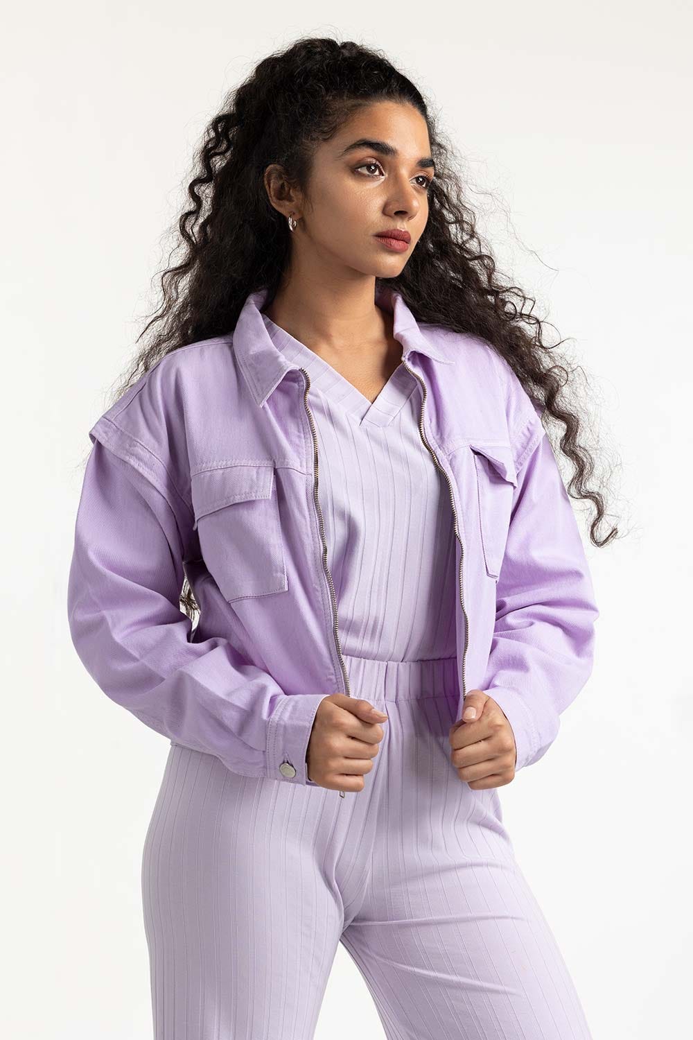 Lilac Non Denim Jacket 224-210-049