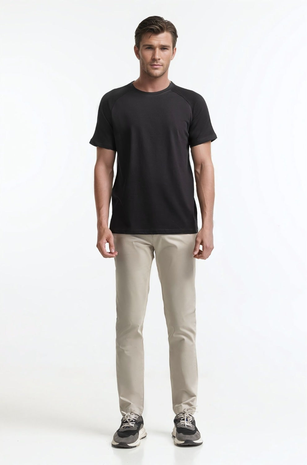 Raglan Textured Sleeve Tee TS-CNSJ24-196