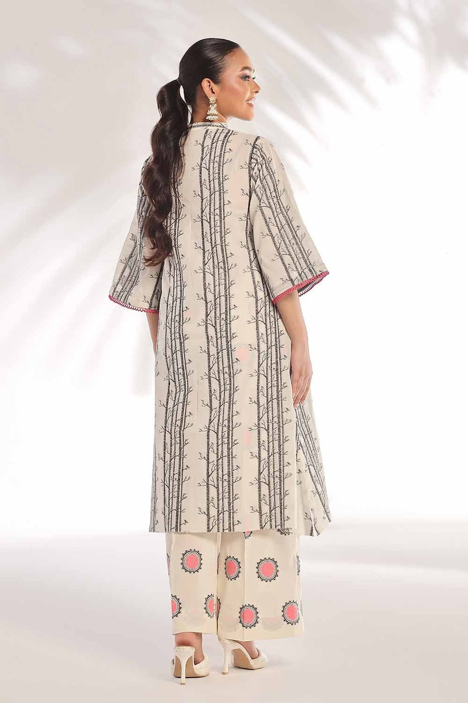 2 Piece Unstitched Jacquard Printed Suit