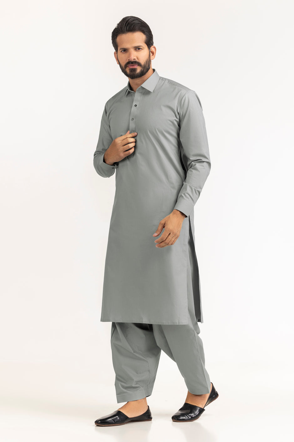 Red Gold Latha Unstitched Fabric Cotton-LF