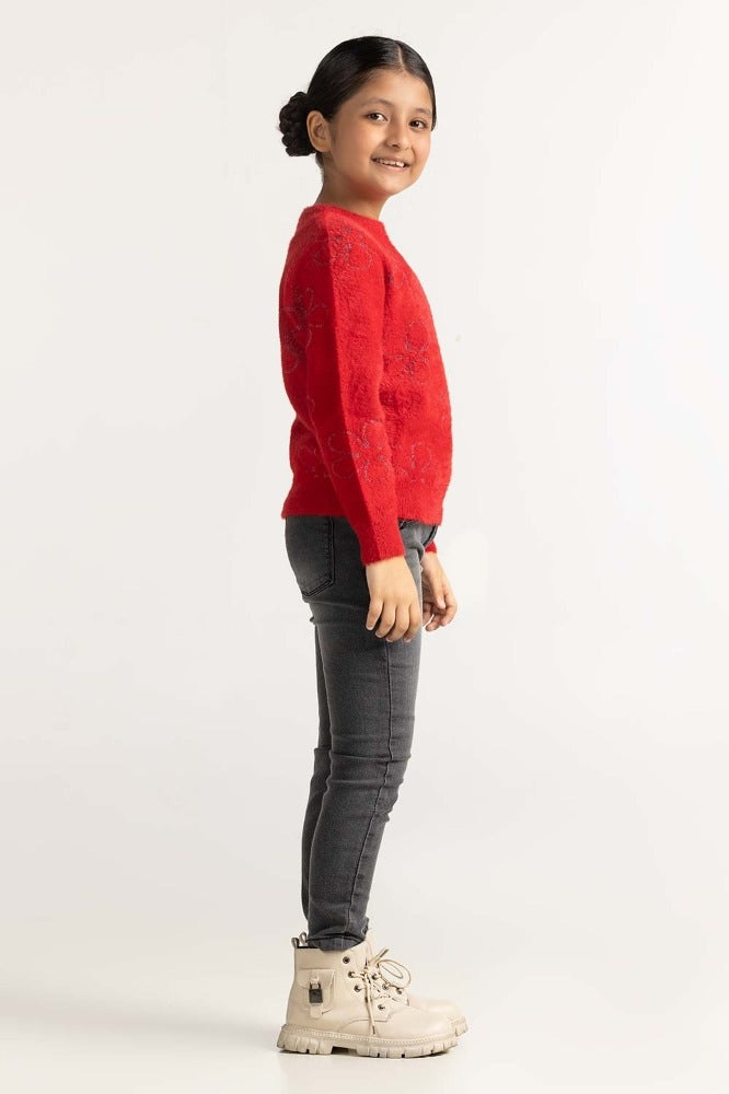 Red Basic Sweater JG-SWT-WS23-023