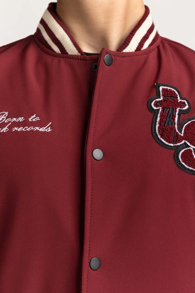 Red White PU Jacket MN-JKT-WS23-030