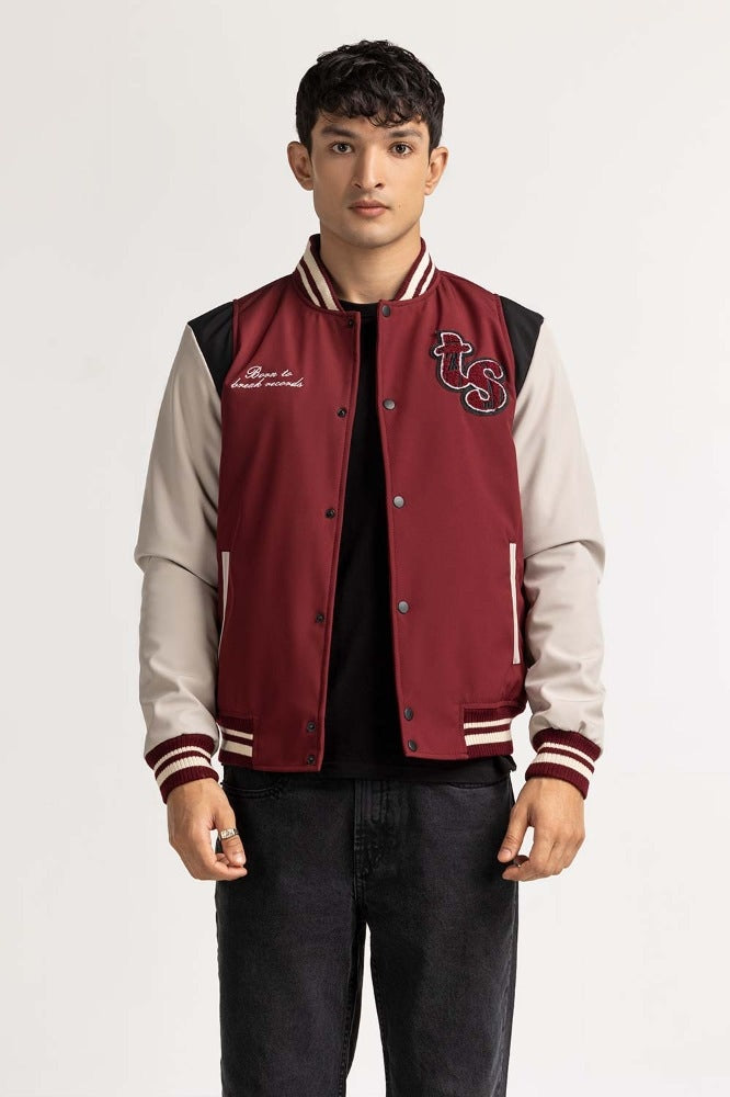 Red White PU Jacket MN-JKT-WS23-030