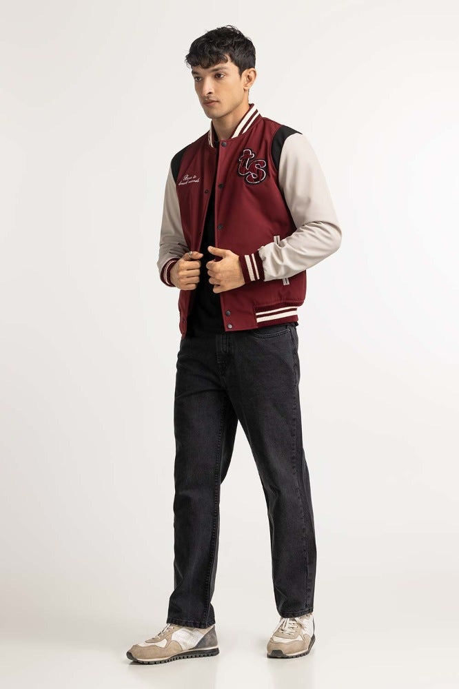 Red White PU Jacket MN-JKT-WS23-030