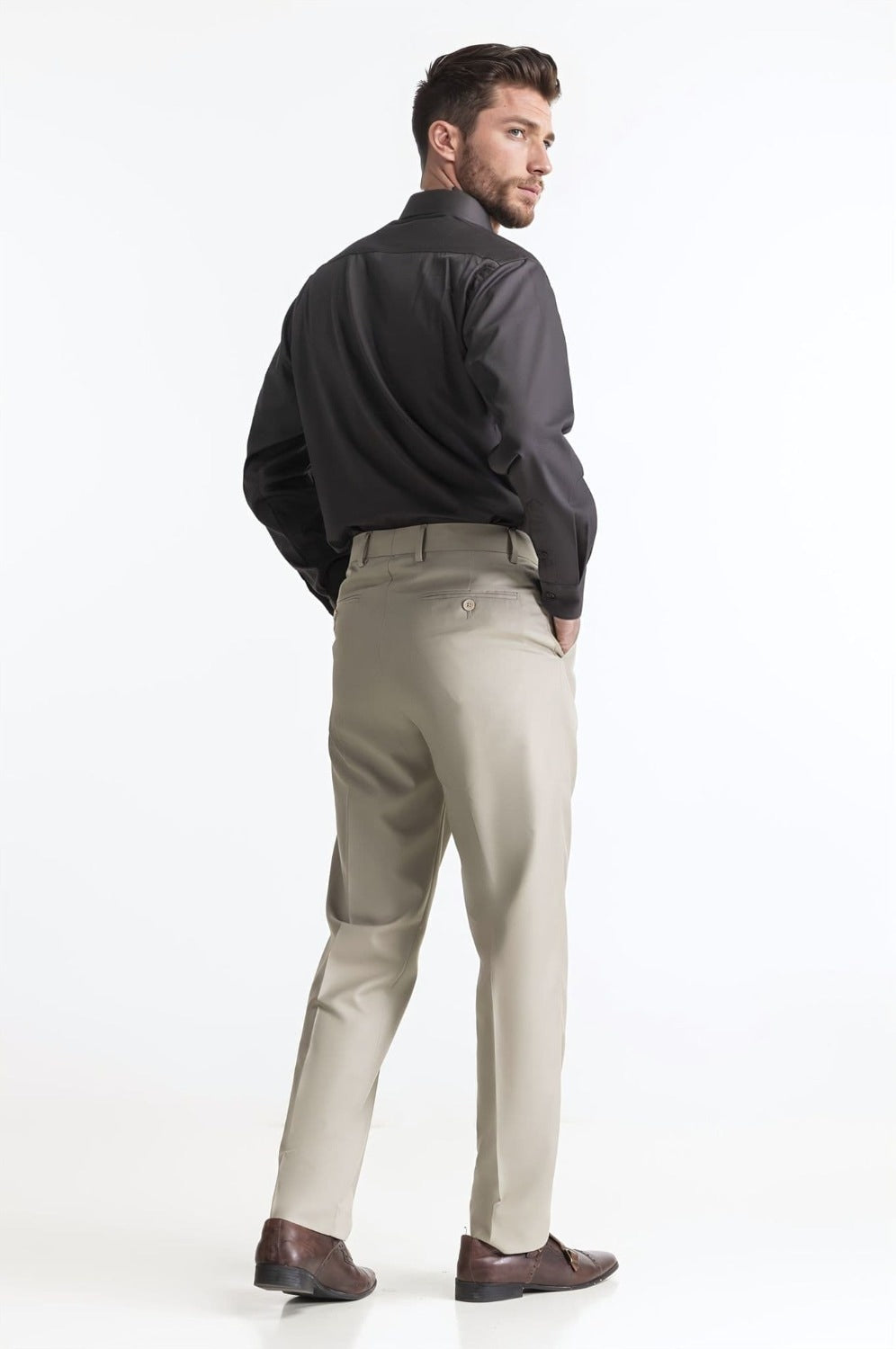 Regular Fit Blended Dress Pant MN-TR-FM23-049
