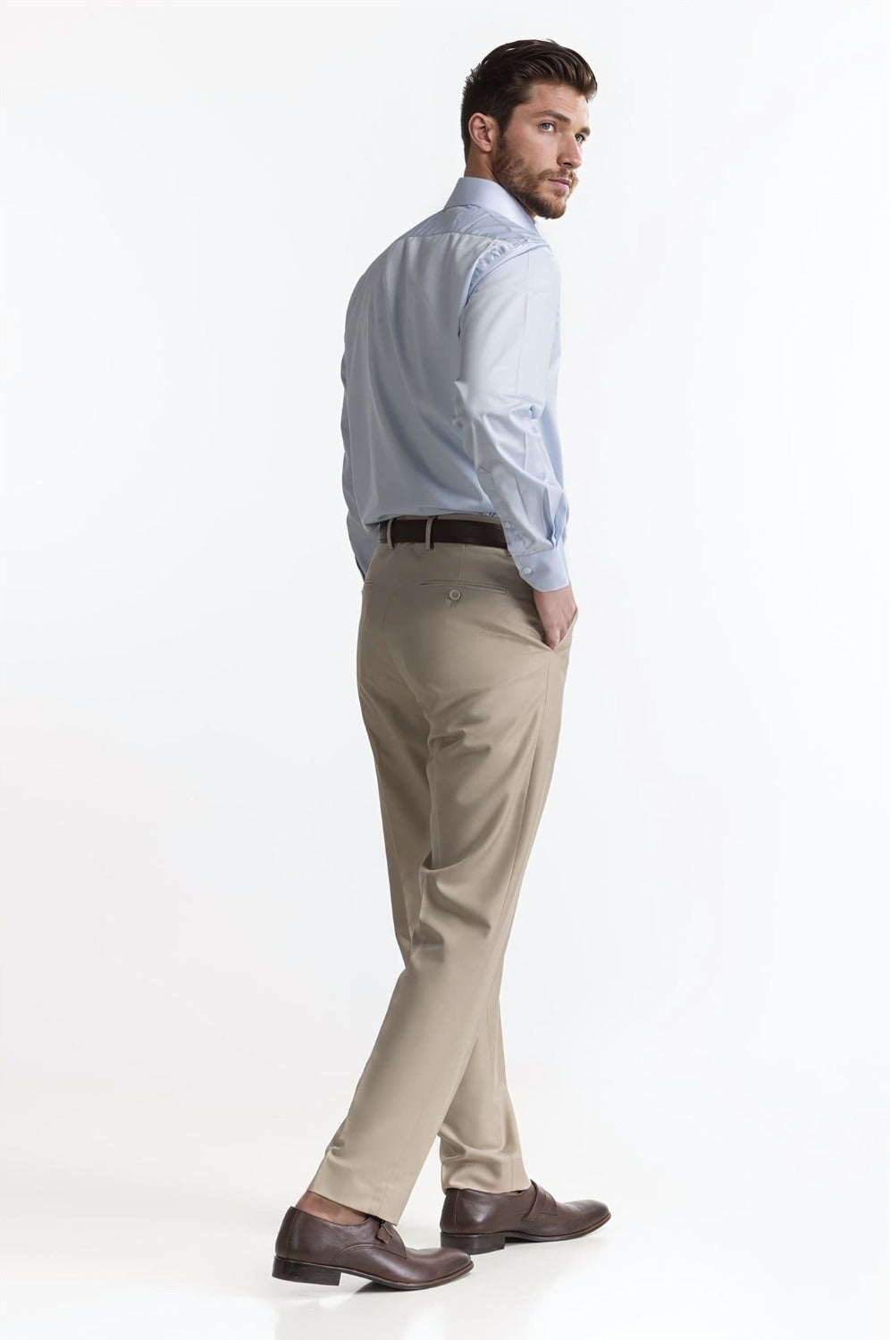Regular Fit Blended Dress Pant MN-TR-FM23-055