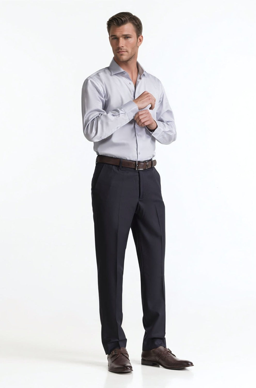 Regular Fit Blended Dress Pant MN-TR-FM23-057