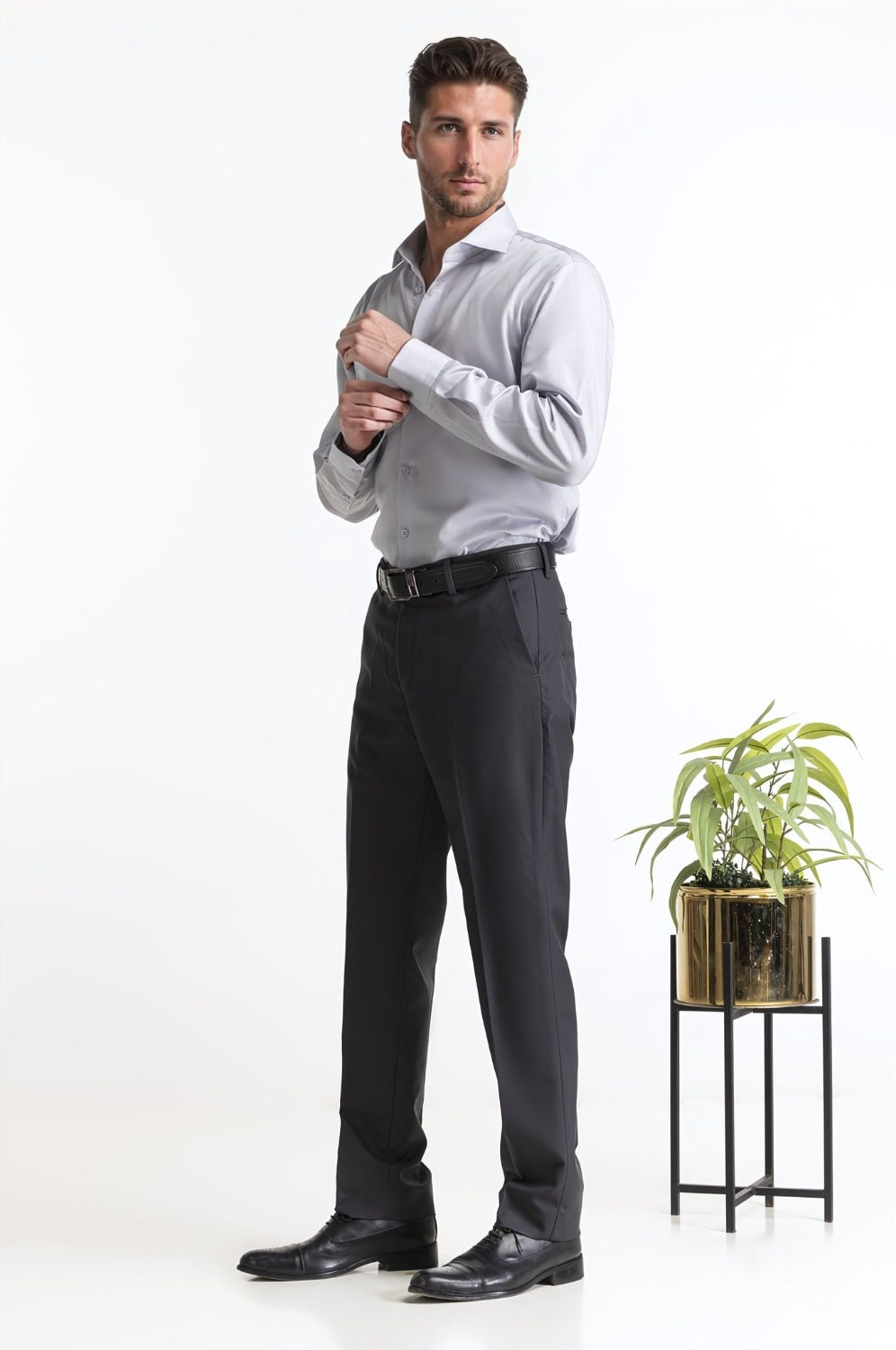 Regular Fit Blended Dress Pant MN-TR-FM23-057