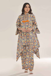 Unstitched Gold Printed Lawn Shirt SL-42037 B