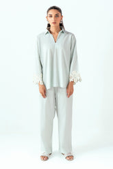 Ripple Crinkle Dyed Co-Ord Set IUSTTS-854