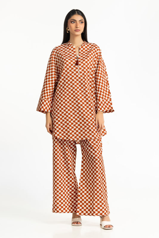 Ripple Crinkle Printed Co-Ord Set IPST-44944