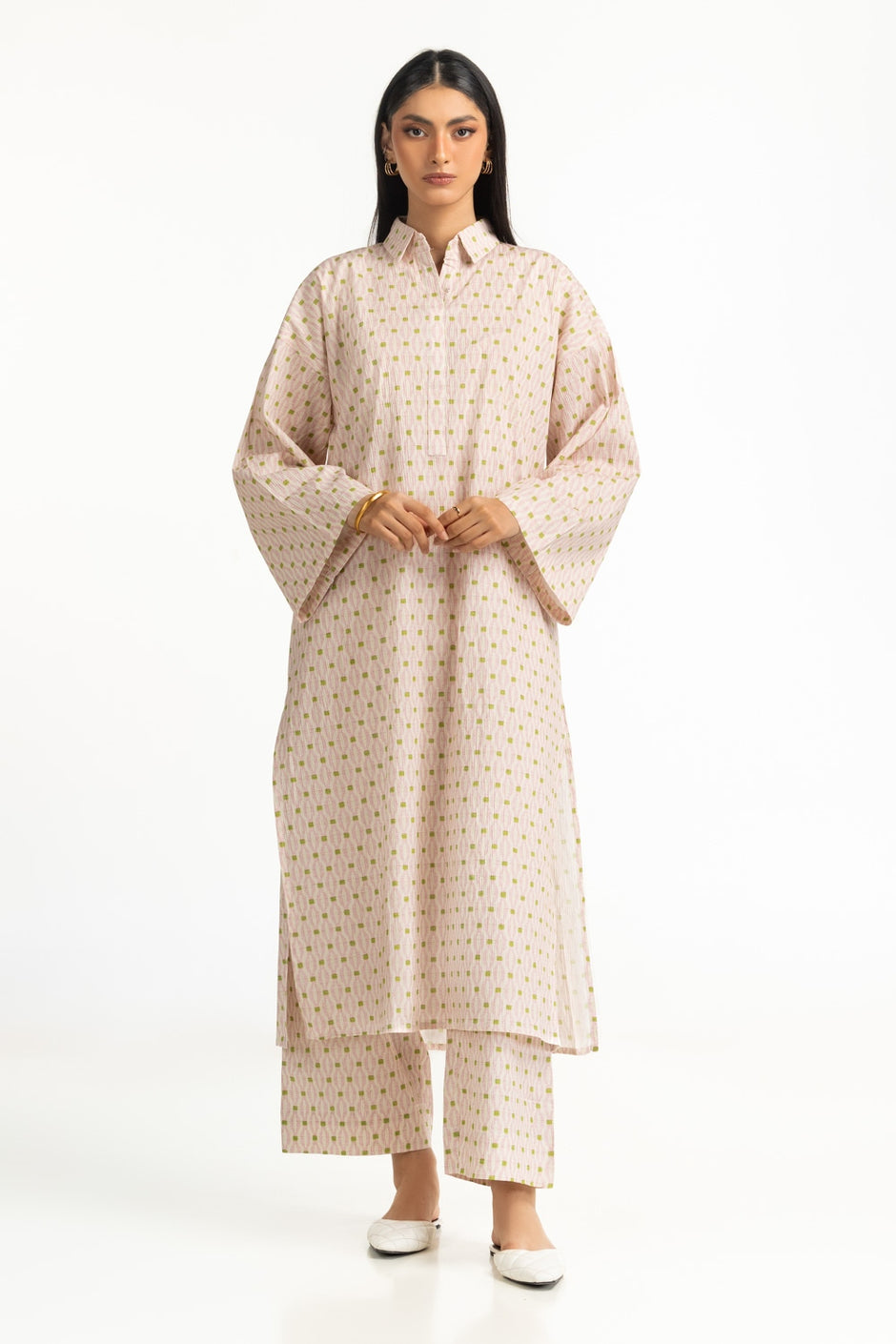 Ripple Crinkle Printed Co-Ord Set IPST-44947