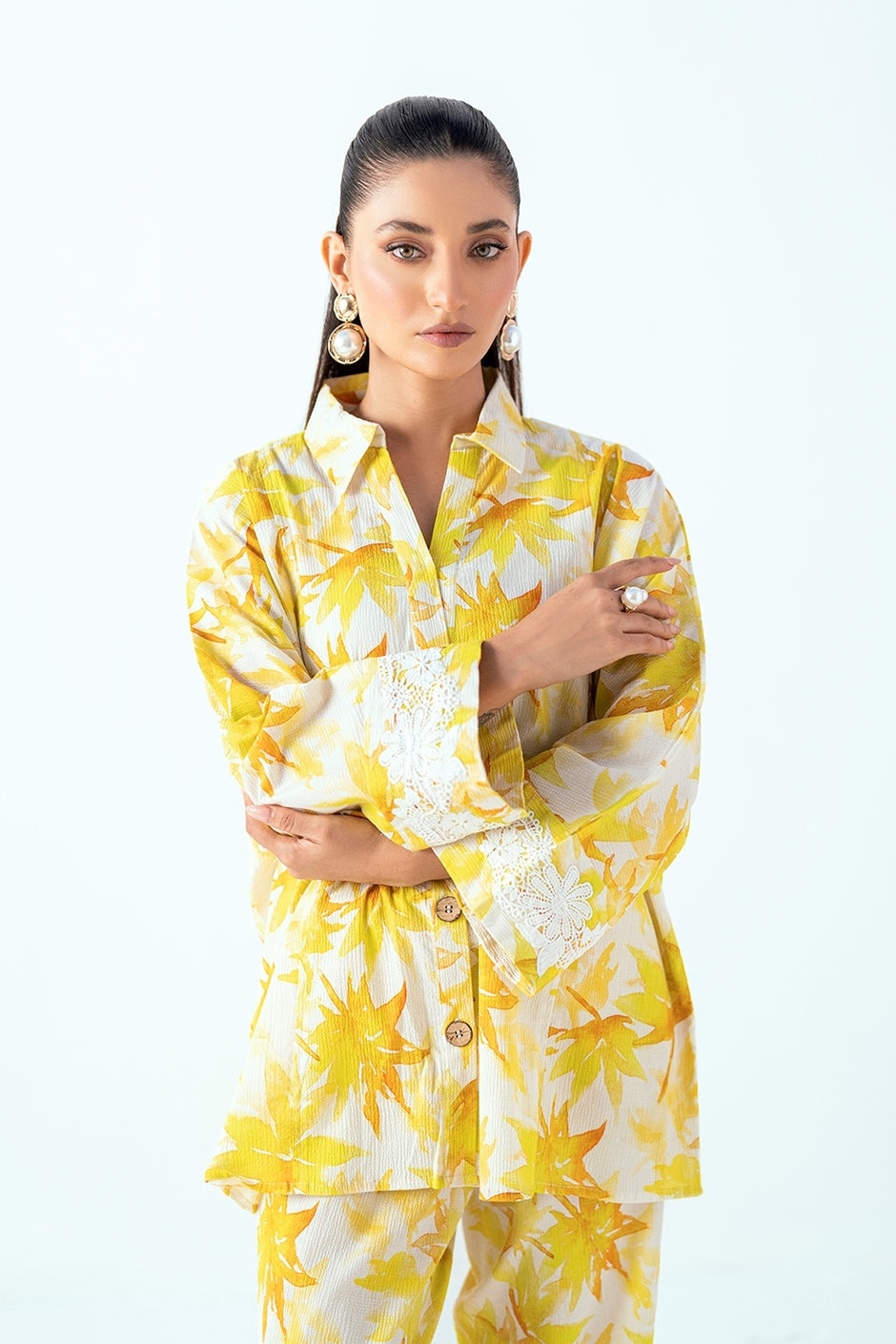 Ripple Crinkle Printed Co-Ord Set