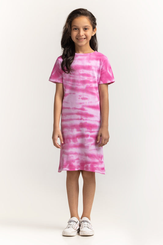 Round Neck Tie-Dye Dress JG-DRS-SS24-401
