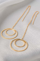 Round Threader Earrings Gold IFA-ER-001