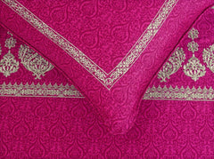 Royal Plum T-200 Embroidered Quilt Cover Set Royal Plum T-200 Embroidered Quilt Cover Set