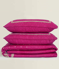 Royal Plum T-200 Embroidered Quilt Cover Set Royal Plum T-200 Embroidered Quilt Cover Set