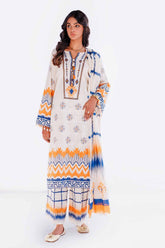 3 Piece Unstitched Jacquard Printed Suit with Denting Lawn Dupatta MJ-42045