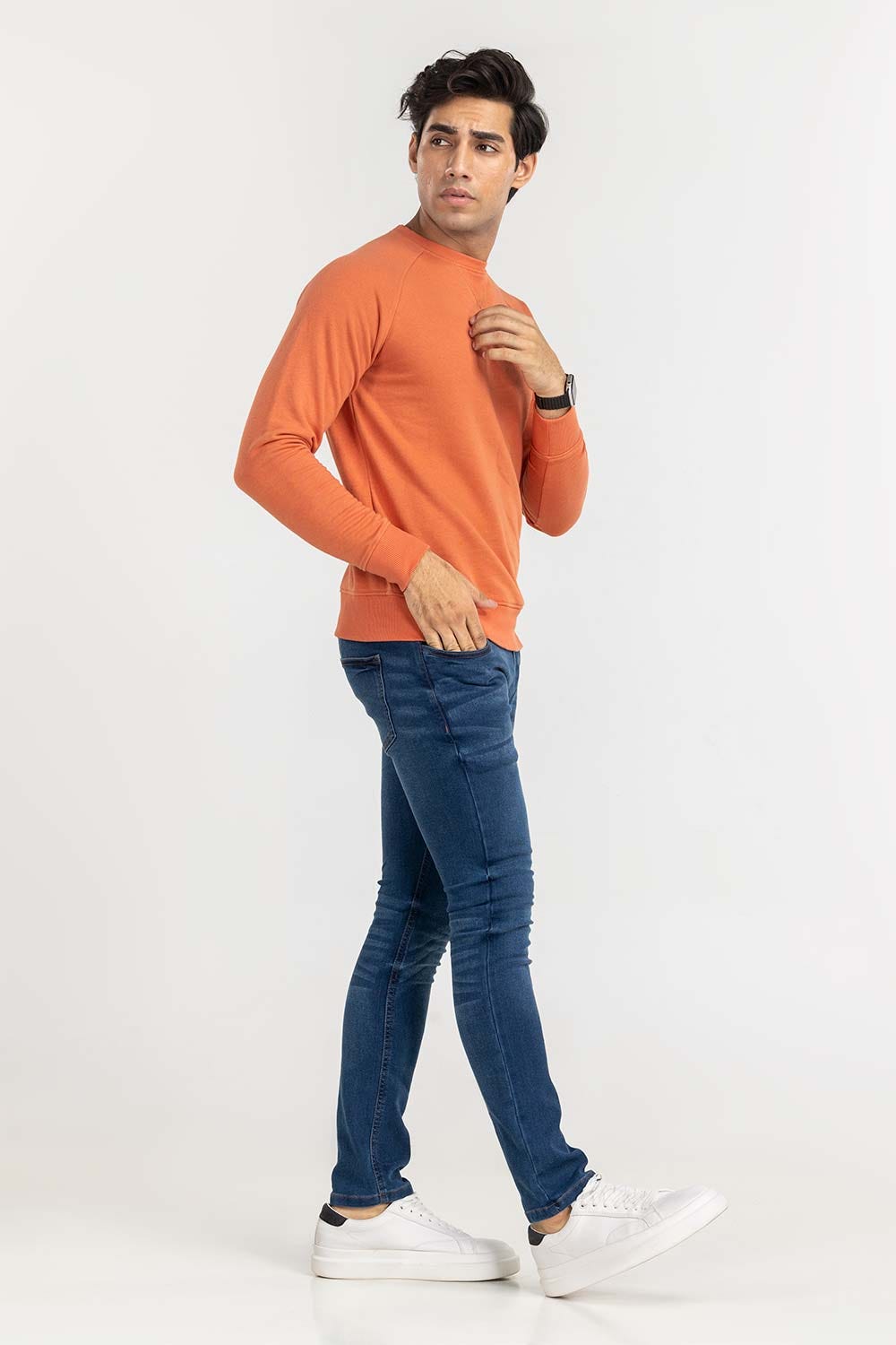 Rust Basic Raglan Sweat Shirt SWS-B22-003
