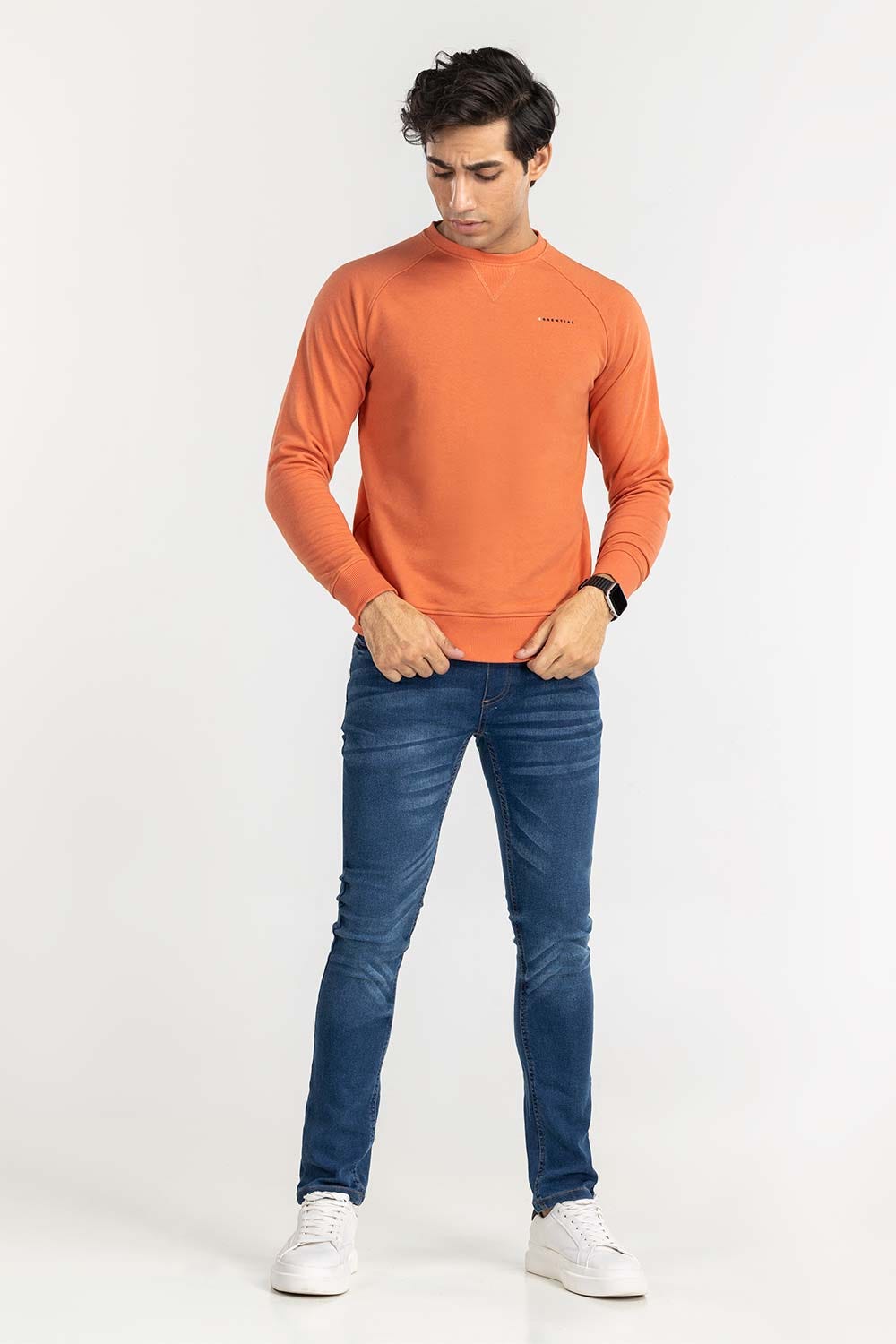 Rust Basic Raglan Sweat Shirt SWS-B22-003