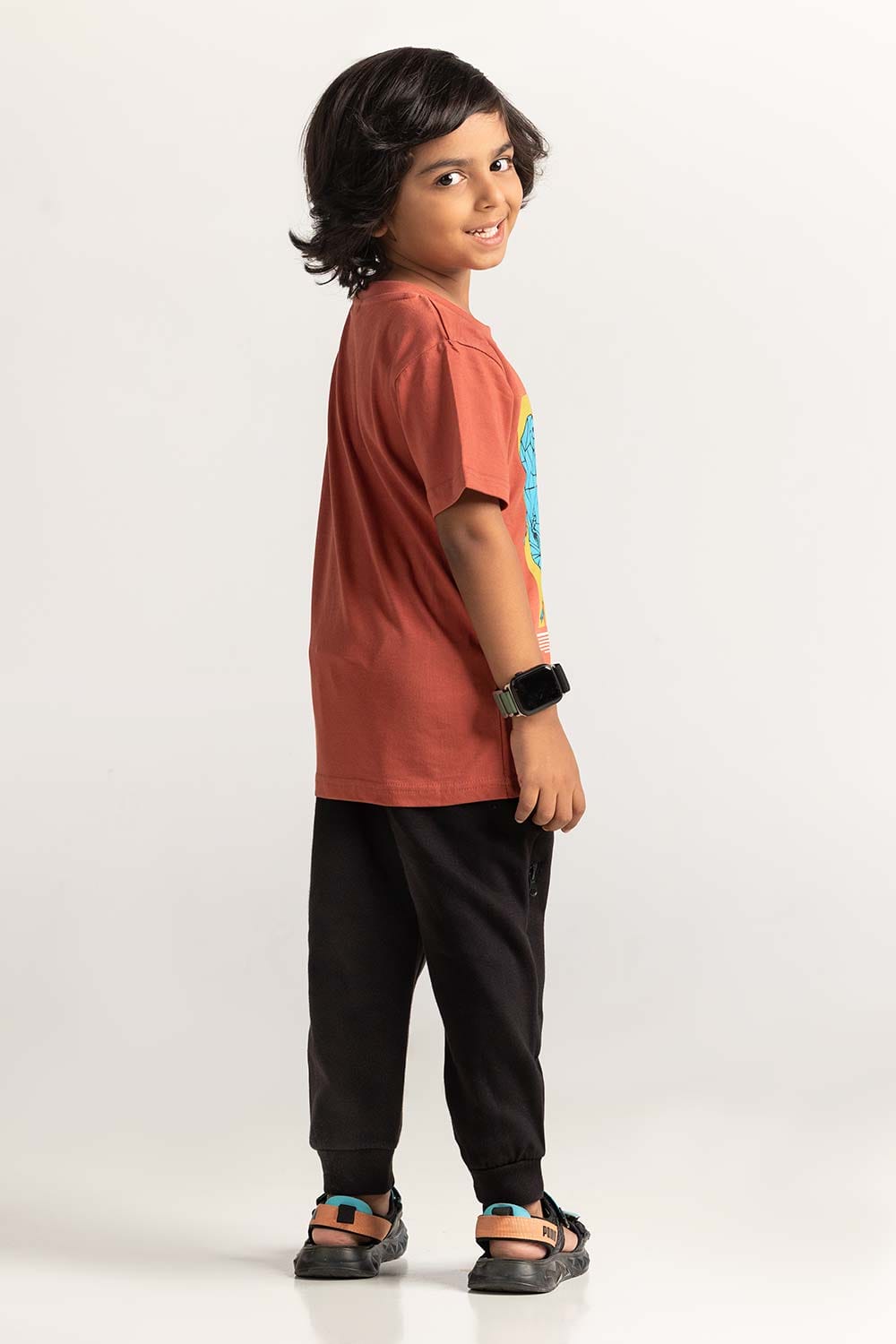 Rust Toddler Boy Knit Printed Tee TB-TS-SS24-034