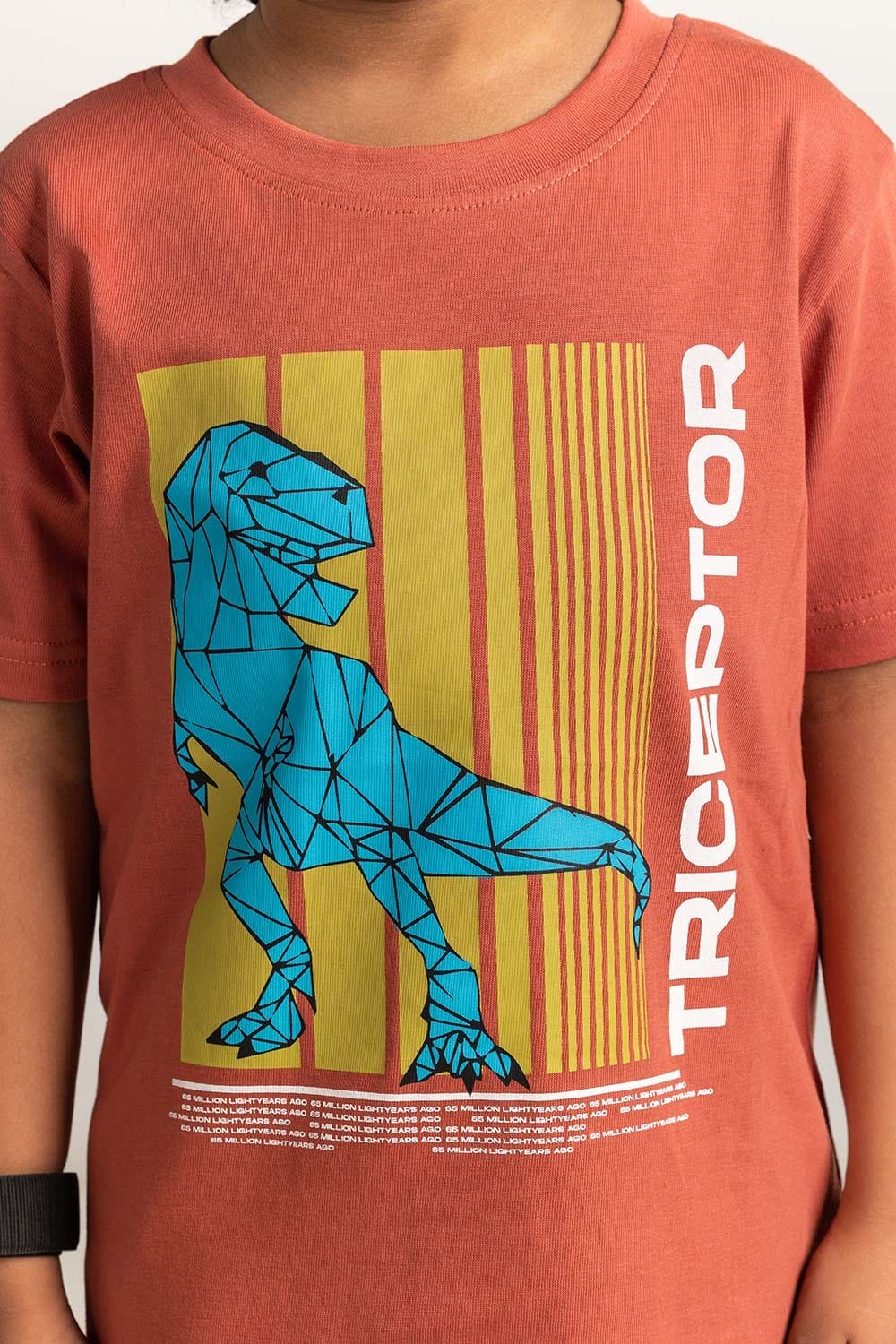 Rust Toddler Boy Knit Printed Tee TB-TS-SS24-034