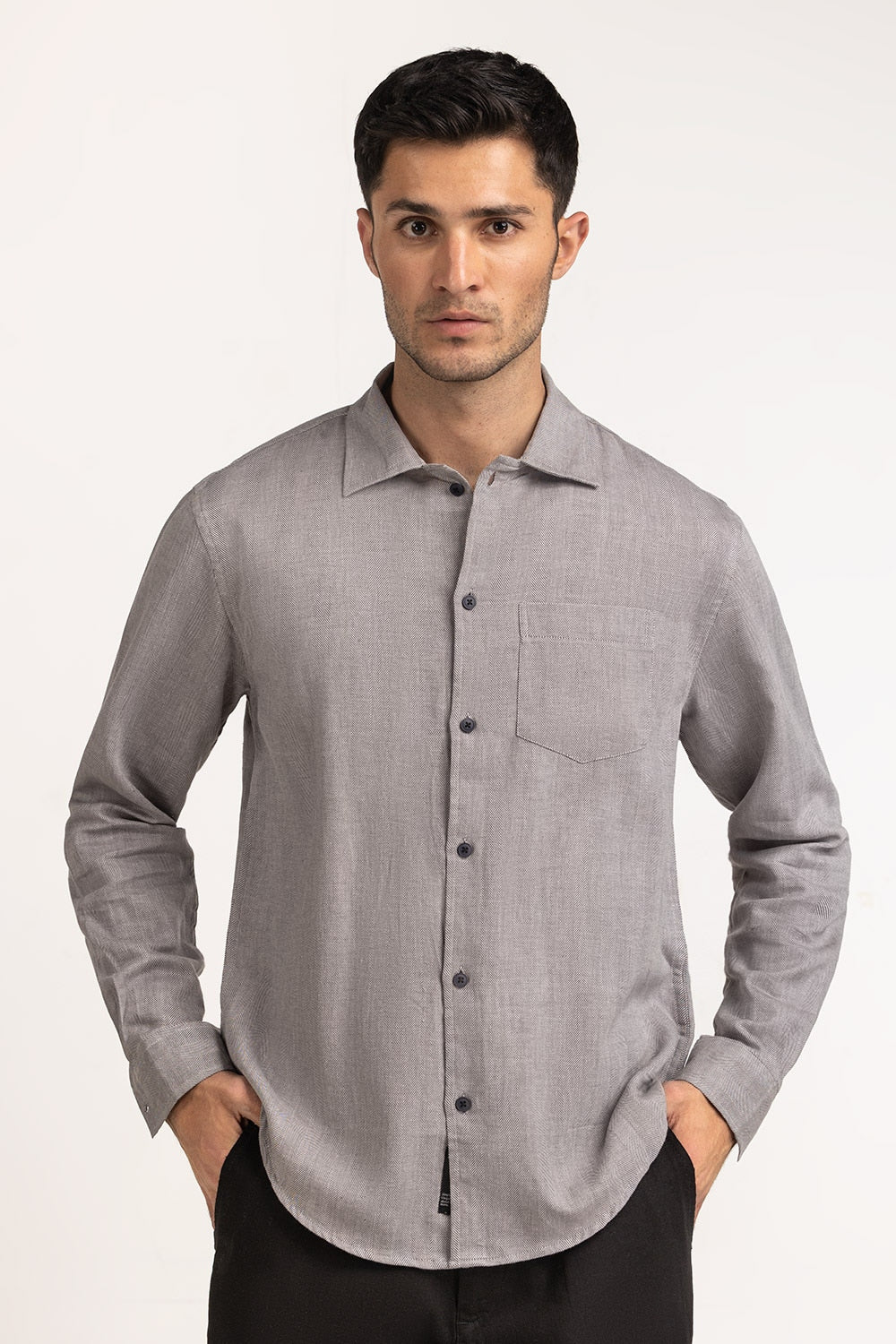 Self Textured Casual Shirts MN-CS-WS24-008