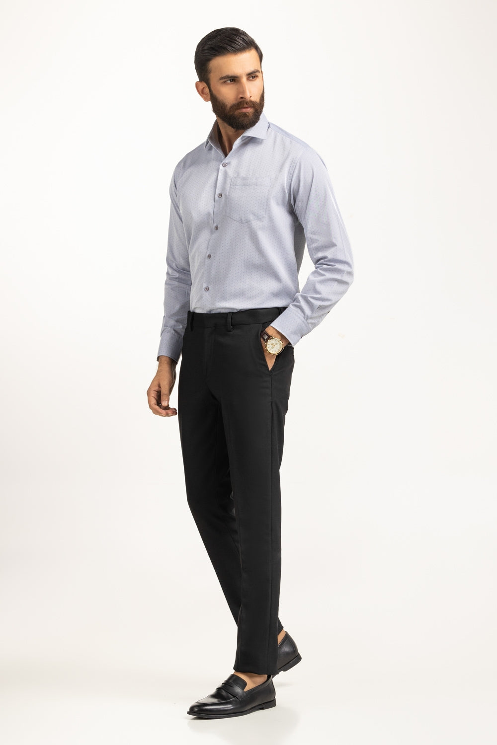 Dress Shirts Self Textured MN-FS-DP25-032