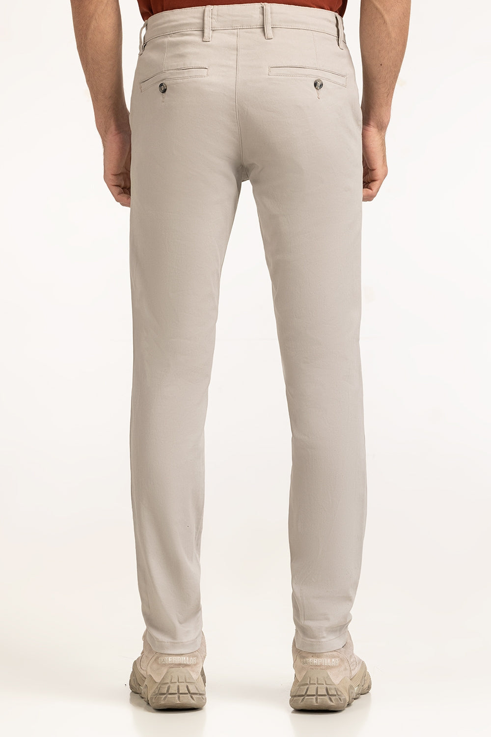 Plain Dyed Khaki Pants MN-TRC-WS24-021
