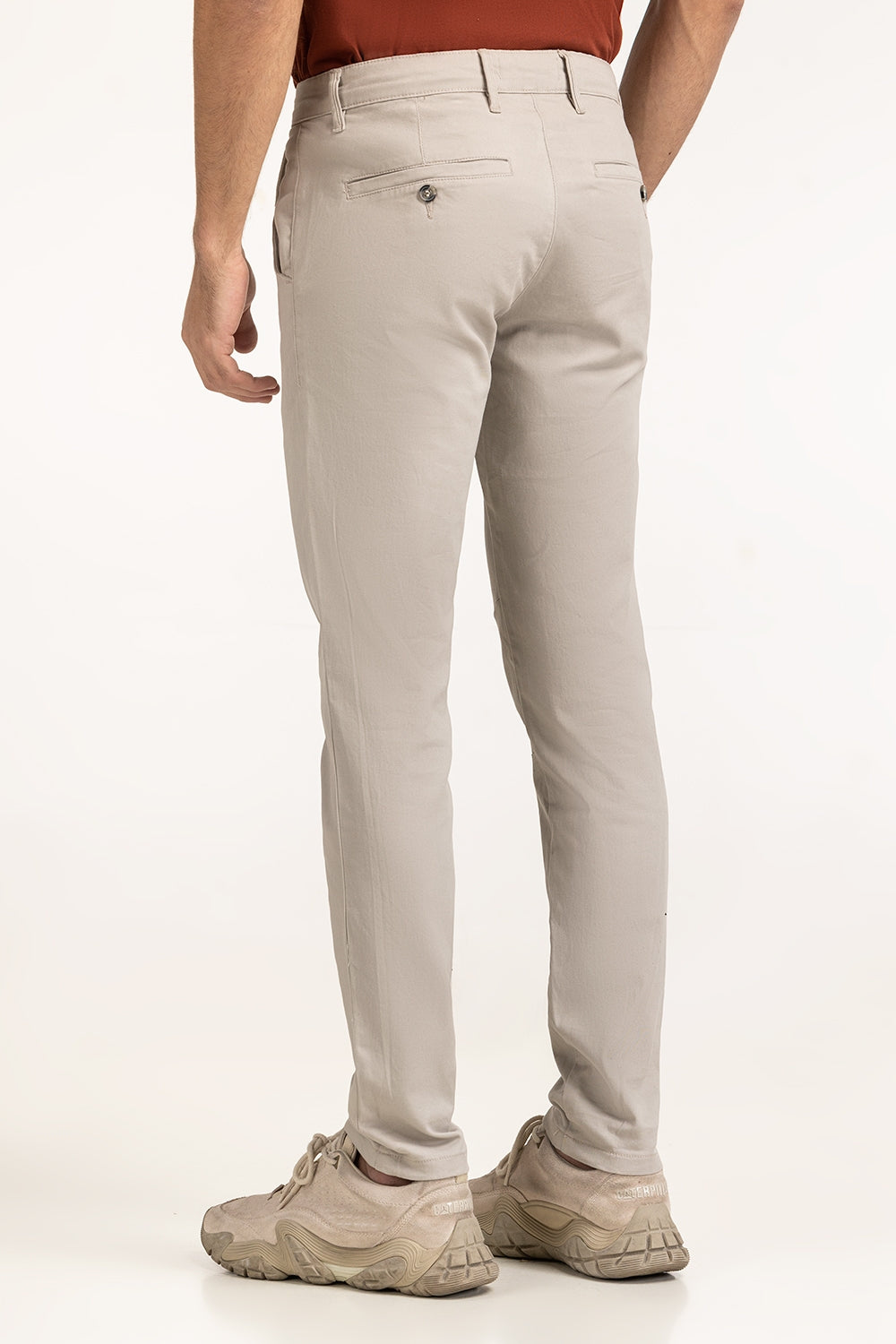 Plain Dyed Khaki Pants MN-TRC-WS24-021