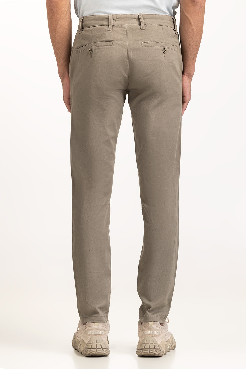 Plain Dyed Khaki Pants MN-TRC-WS24-022