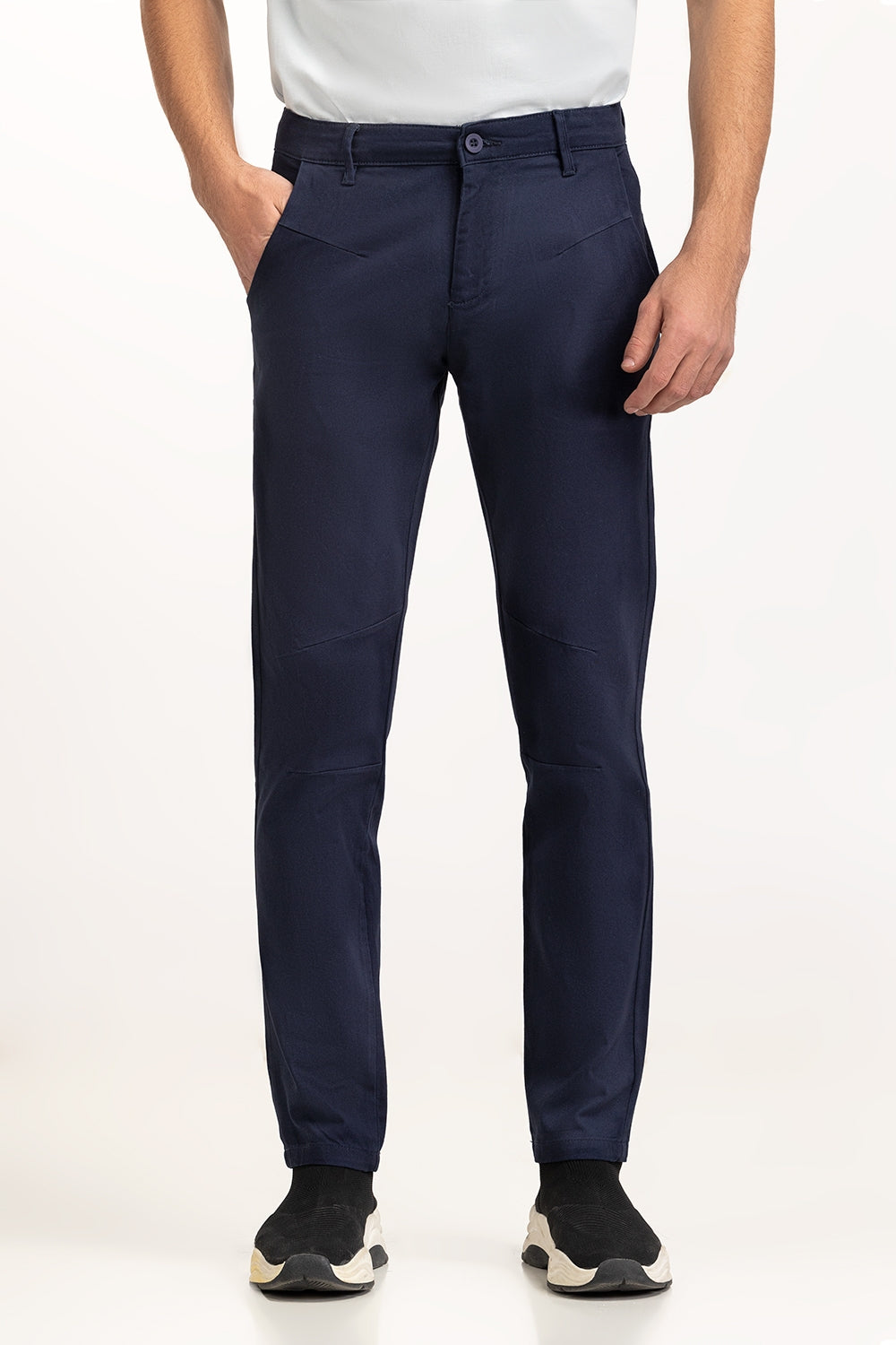 Plain Dyed Khaki Pants MN-TRC-WS24-020