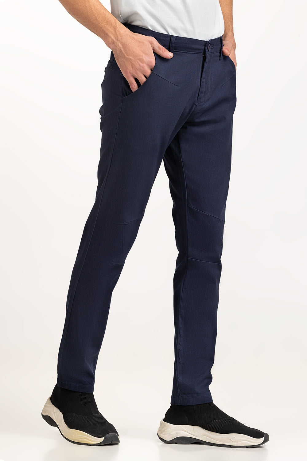 Plain Dyed Khaki Pants MN-TRC-WS24-020