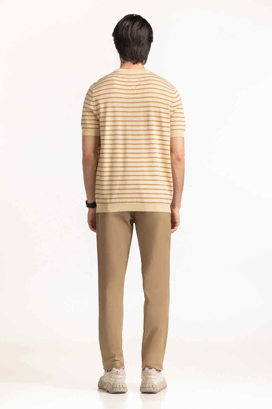 Sweater Knit Stripes T-Shirt MN-TS-SS25-200